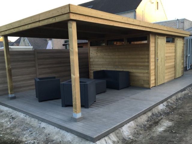 Govadeck kunststof terras in de kleur atlas beige