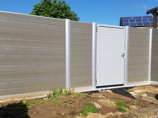 Govawall tuinscherm - atlas beige planken - tuinpoort