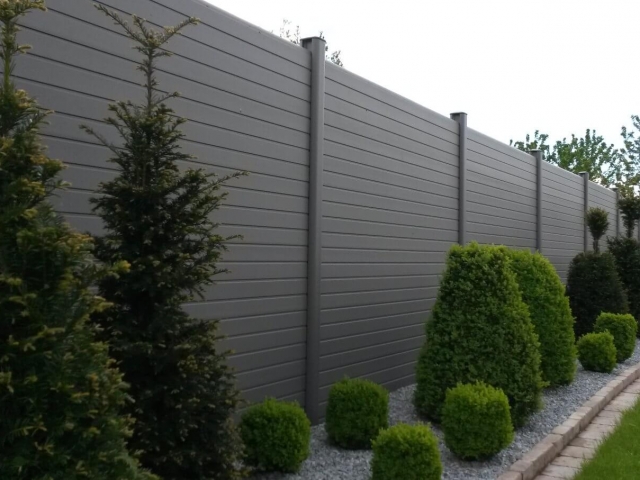 ECOfencing tuinscherm in de grijze kleur