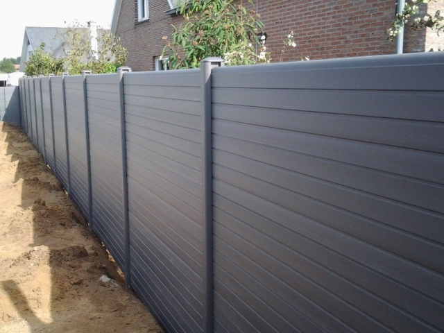 ECOfencing tuinscherm in de grijze kleur