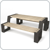 Picknicktafel leuning